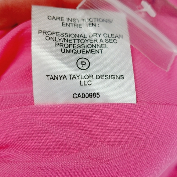 New Tanya Taylor Virginia Off the Shoulder Pink Aymmetric Floral Dress P6428 - Picture 10 of 11